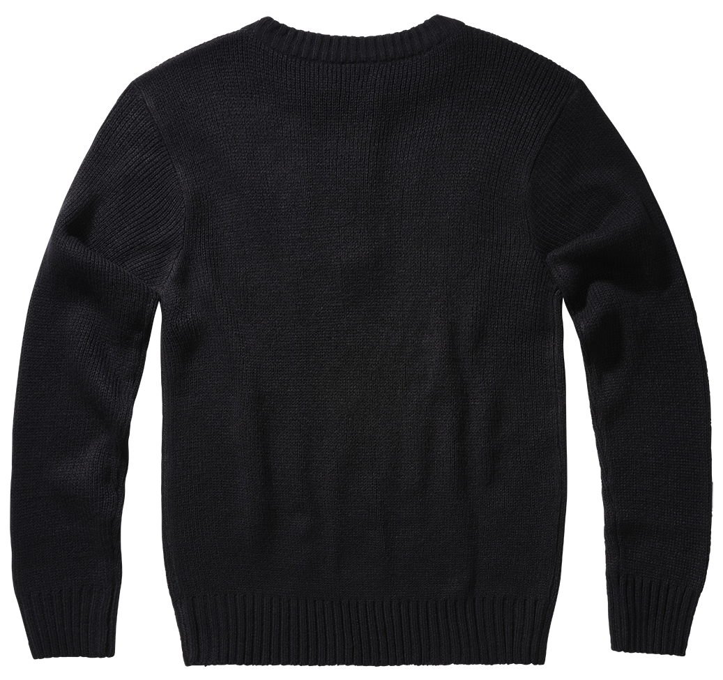 Pull Brandit Army en maille polyacrylique col rond à fermeture éclair et bords côtes