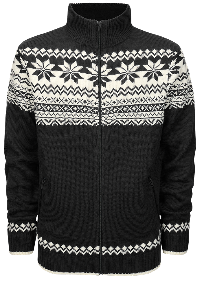 Gilet Brandit Norwegian Cardigan maille polyacrylique col doublé polaire deux poches