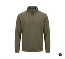 Sweat Brandit Plüsch Troyer en coton col montant à fermeture éclair et bords côtes