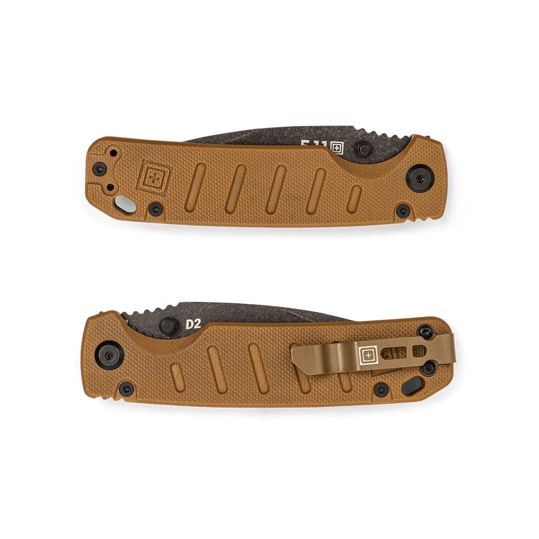 Couteau pliant 5.11 Tactical Braddock DP Mini lame 7,6 cm en acier D2 manche G10