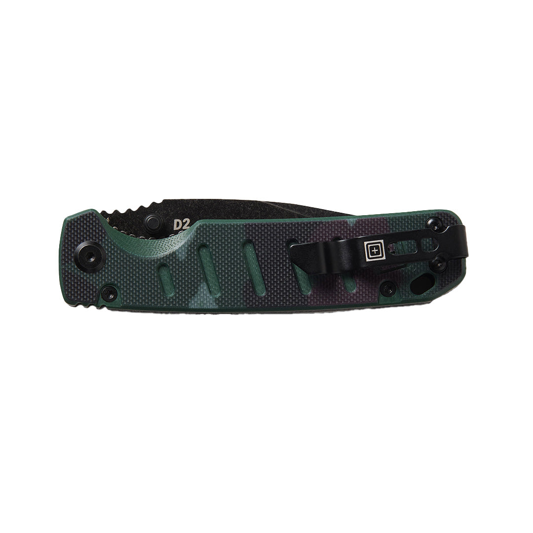 Couteau pliant 5.11 Tactical Braddock DP Mini lame 7,6 cm en acier D2 manche G10