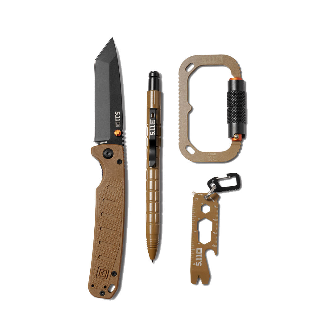 Kit d'outils 5.11 Tactical Trailblazer Gift Set 4 pièces couteau stylo outil et mousqueton