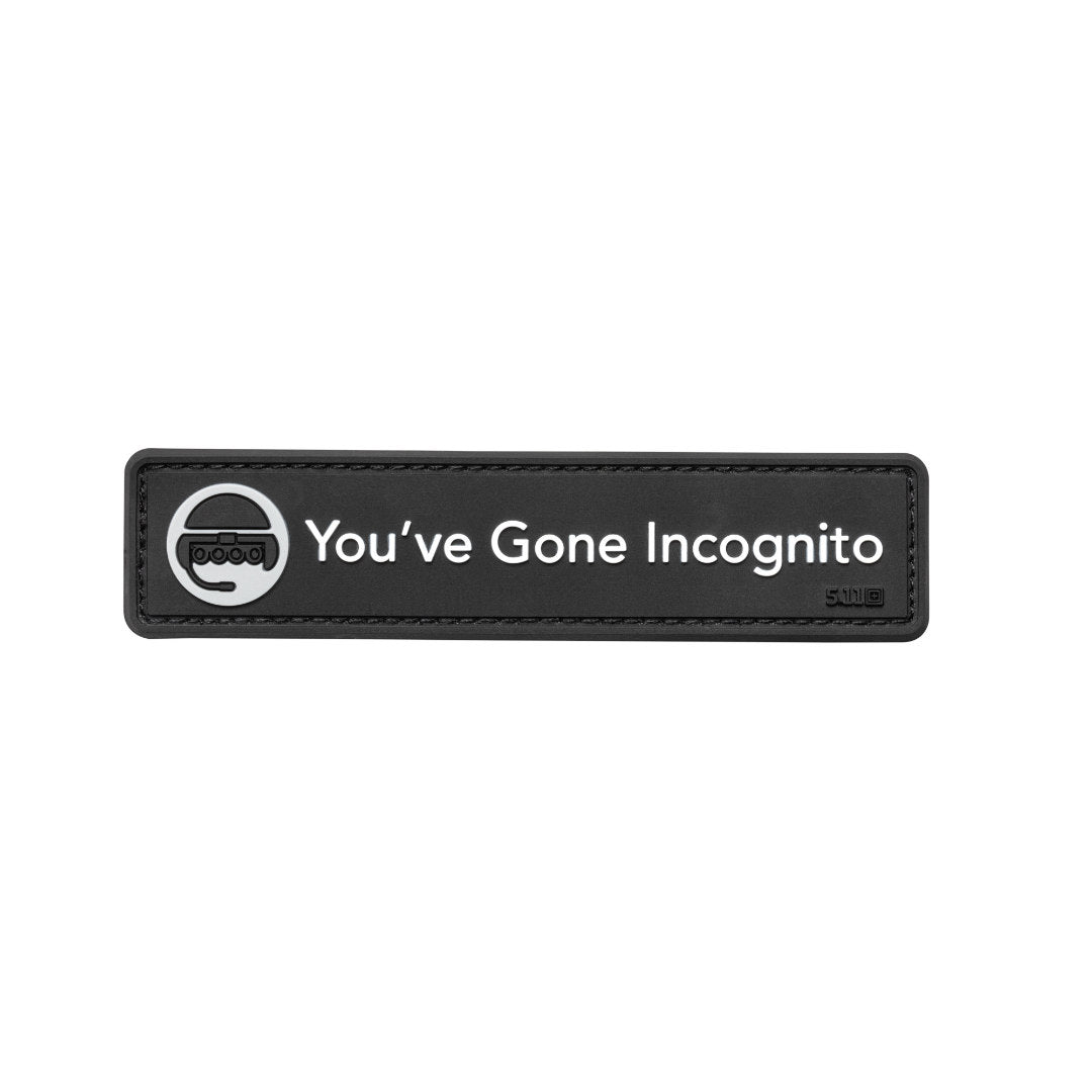 Écusson 5.11 Tactical You've Gone Incognito en TPU souple 10 x 3 cm auto-agrippant