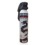 Aérosol de défense Delta Force gel CS 300 et 500 ml jet directif catégorie B8