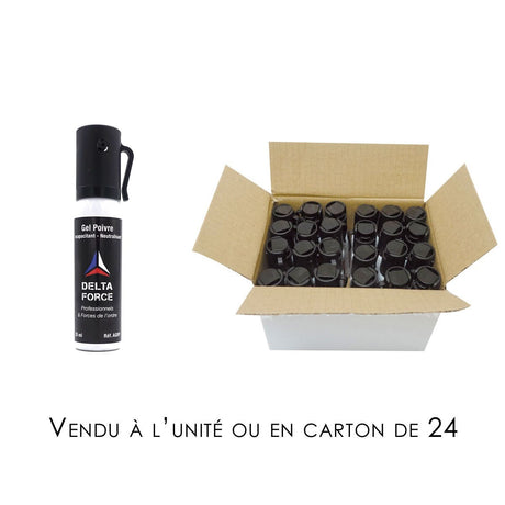 Aérosol de défense Delta Force Red Pepper OC 25 ml portée annoncée 5 à 7 m