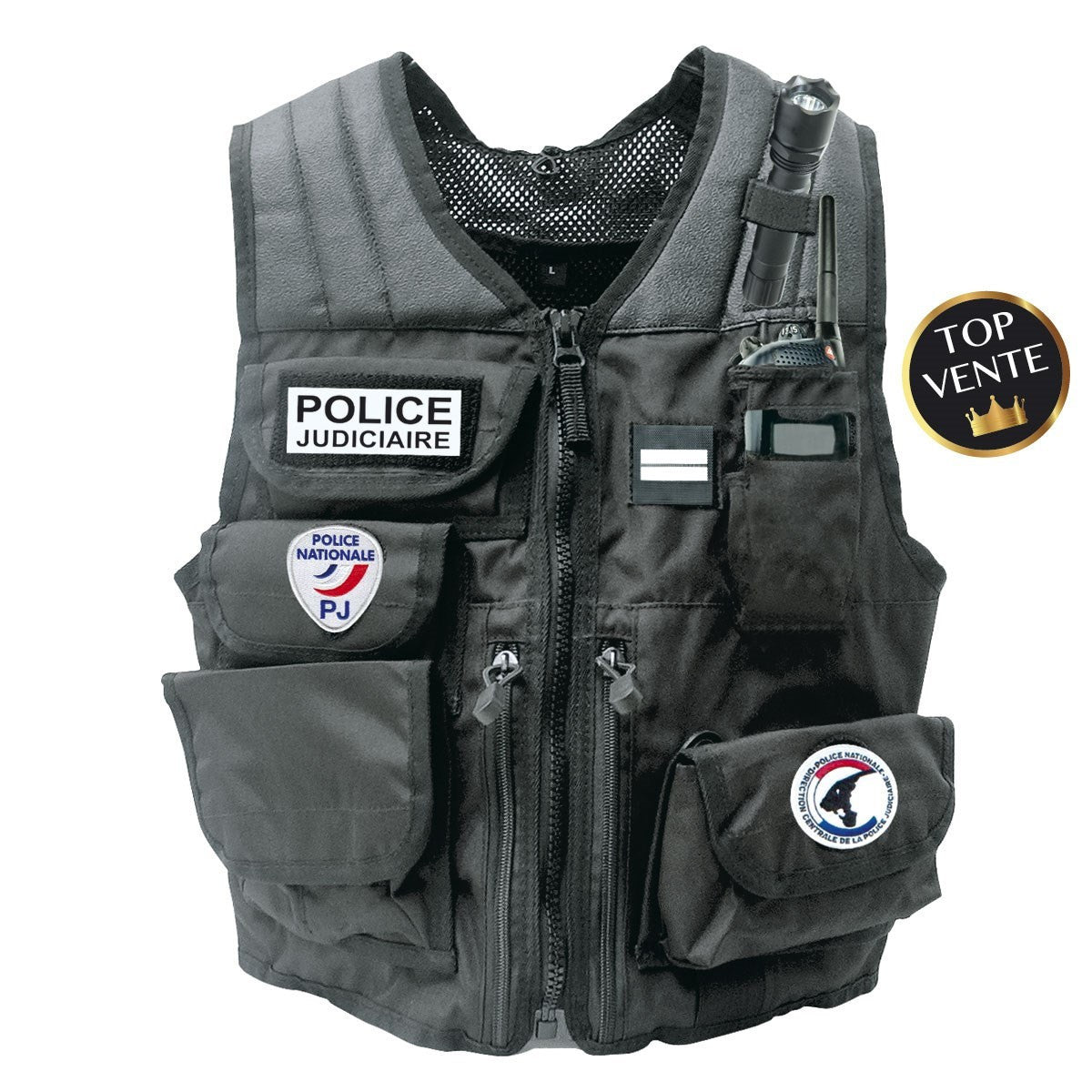 Gilet d'identification Patrol Equipement en polyester déperlant porte-radio ACROPOLE TETRAPOL