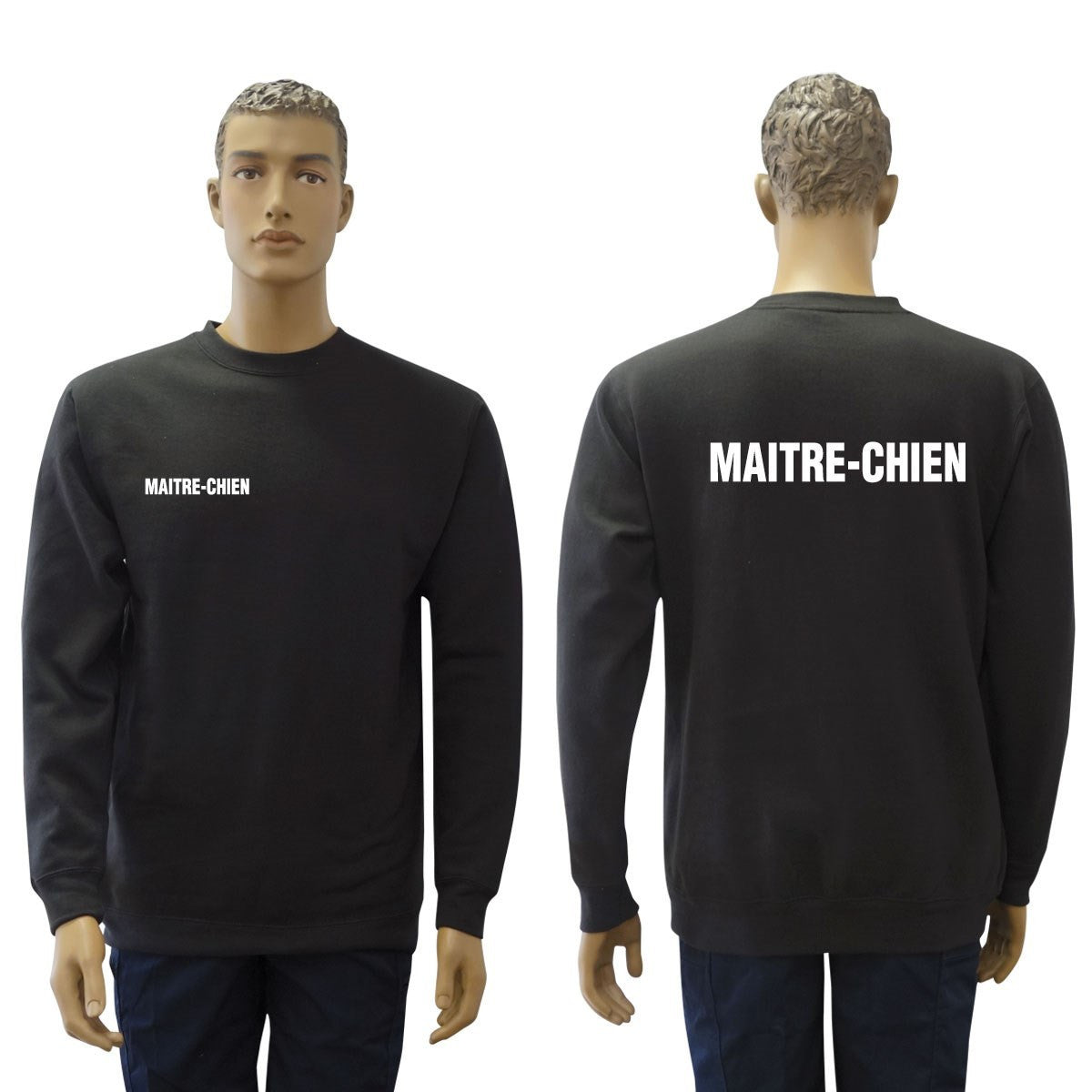 Sweat-shirt molleton gratté 280 g/m² sérigraphié Maître-Chien et TDM