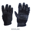 Gants anti-coupure doublure Kevlar paume cuir de vache et coques rigides