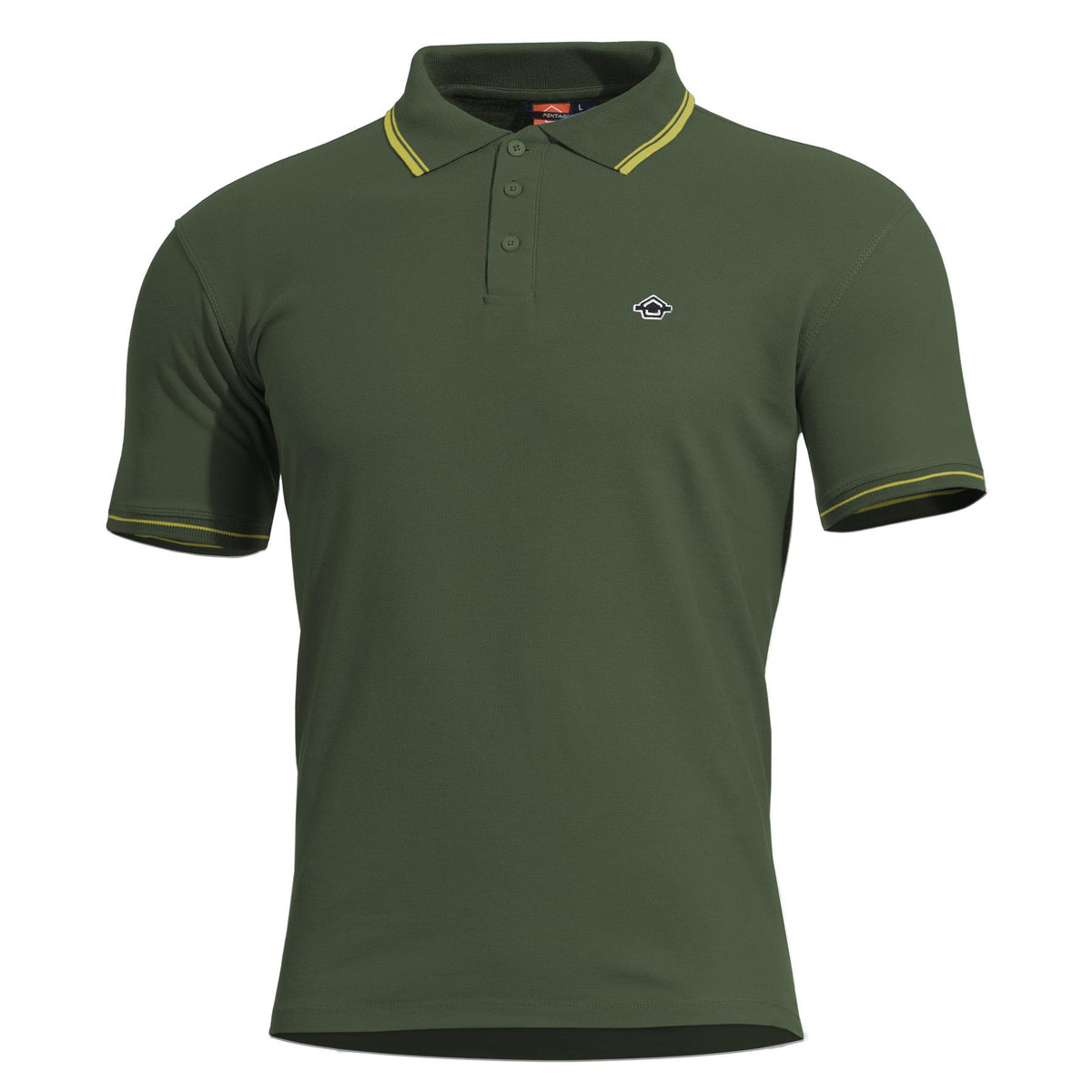 Polo Pentagon Aniketos en piqué CVC coton polyester 220 g/m² à col anti-roulement