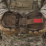 Pochette médicale détachable Cordura 600D ouverture à plat 17 x 13 x 7 cm