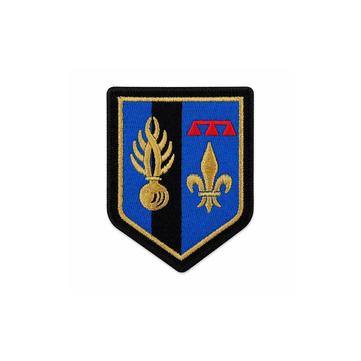 Écusson brodé légion de gendarmerie mobile 8 x 6,5 cm dos auto-agrippant