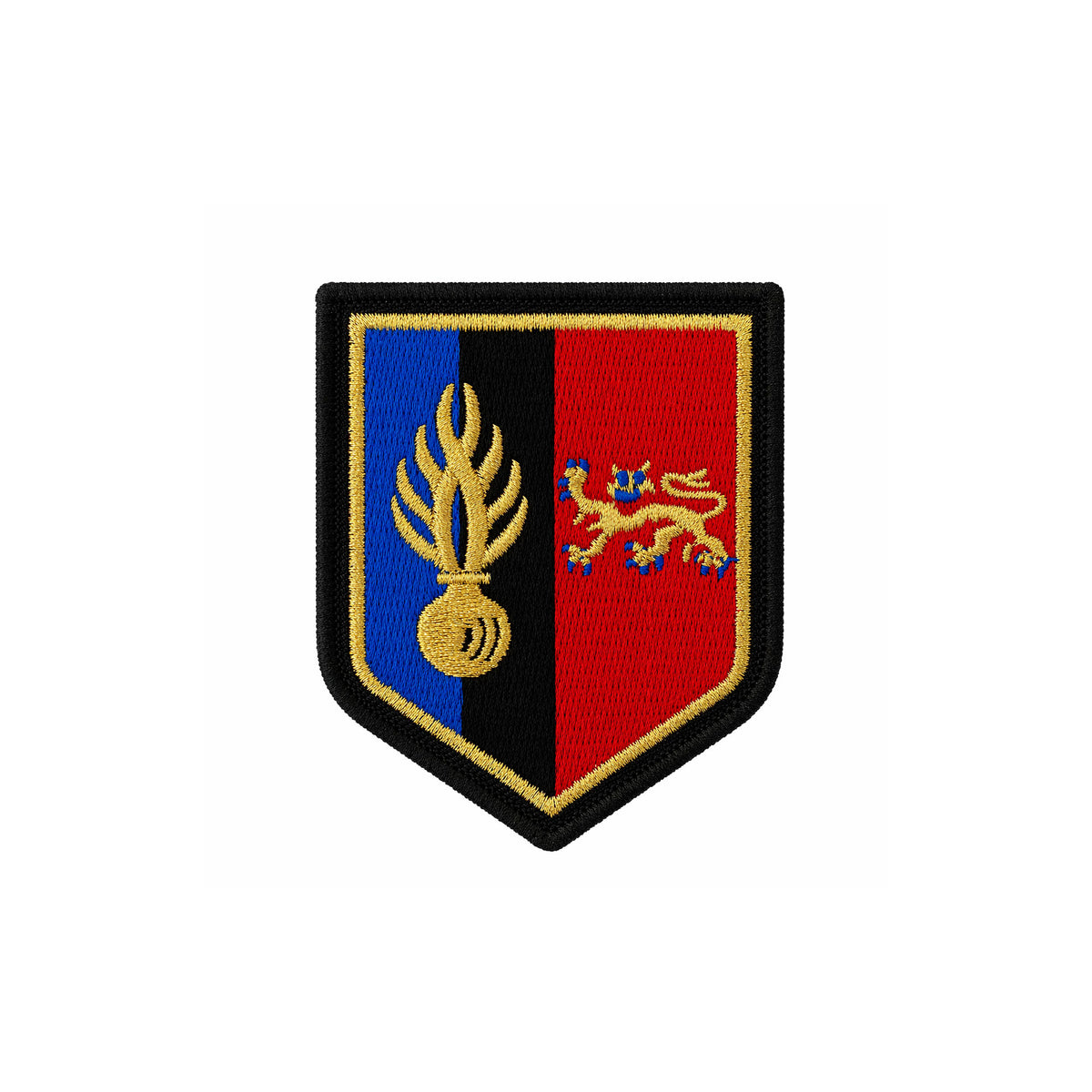 Écusson brodé légion de gendarmerie mobile 8 x 6,5 cm dos auto-agrippant