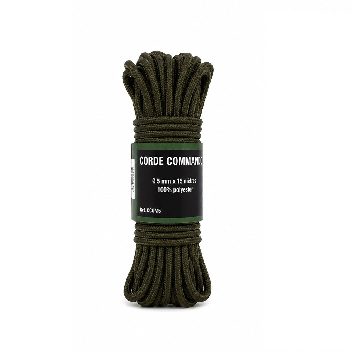 Corde commando OPEX polyester 15 m diamètre 5 mm pour campement et bivouac