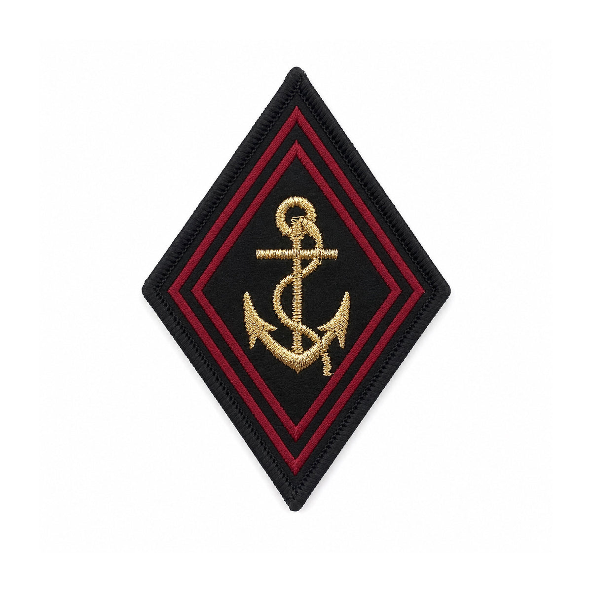 Écusson brodé losange Troupes de Marine 60 x 80 mm dos auto-agrippant