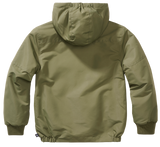 Coupe-vent enfant Brandit Frontzip doublure polaire capuche et trois poches fermées