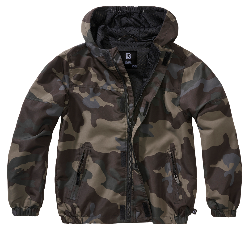 Coupe-vent enfant Brandit Summer Frontzip doublure filet respirante et trois poches