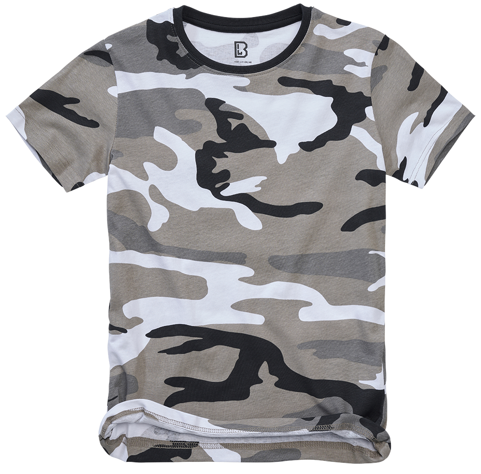T-shirt enfant Brandit en coton 160 g/m² col rond manches courtes et coupe ample