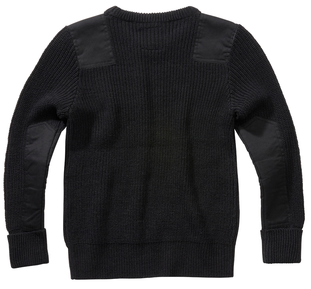 Pull enfant Brandit BW coudes et épaules renforcés poche de poitrine auto-agrippante