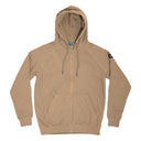 Sweat à capuche CloMod Blank à glissière intégrale en coton polyester intérieur gratté