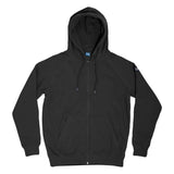 Sweat à capuche CloMod Blank à glissière intégrale en coton polyester intérieur gratté