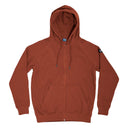 Sweat à capuche CloMod Blank à glissière intégrale en coton polyester intérieur gratté