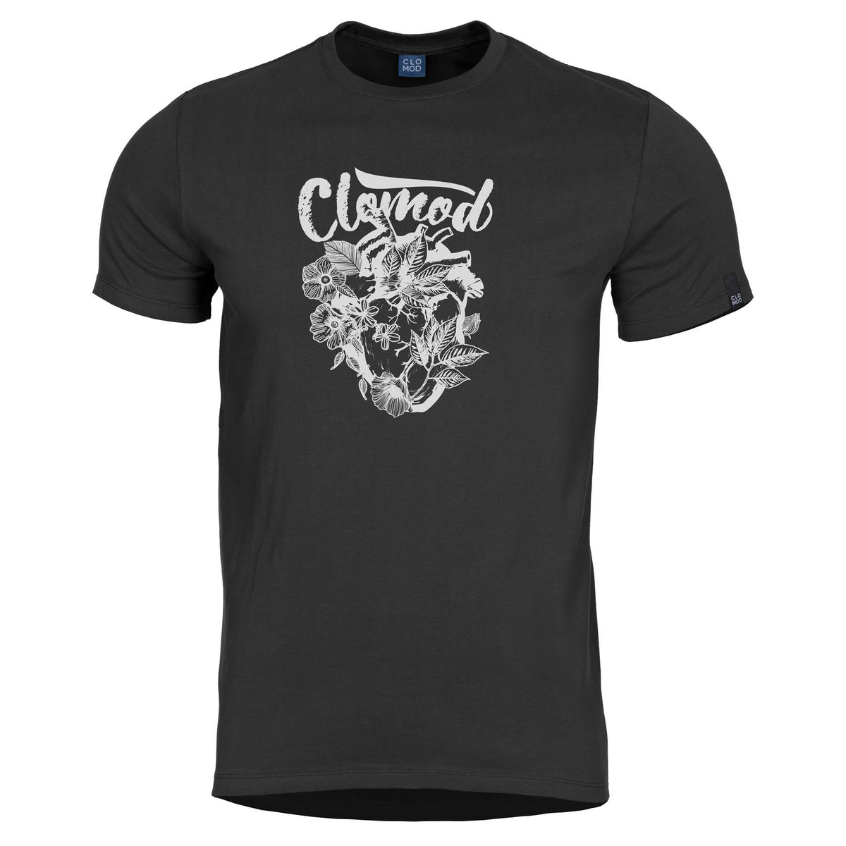 T-shirt imprimé CloMod Flower Heart coton filé à anneaux 165 g/m²