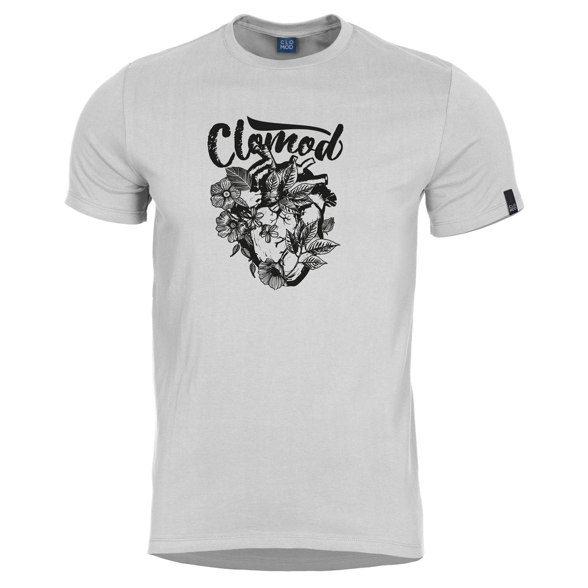T-shirt imprimé CloMod Flower Heart coton filé à anneaux 165 g/m²