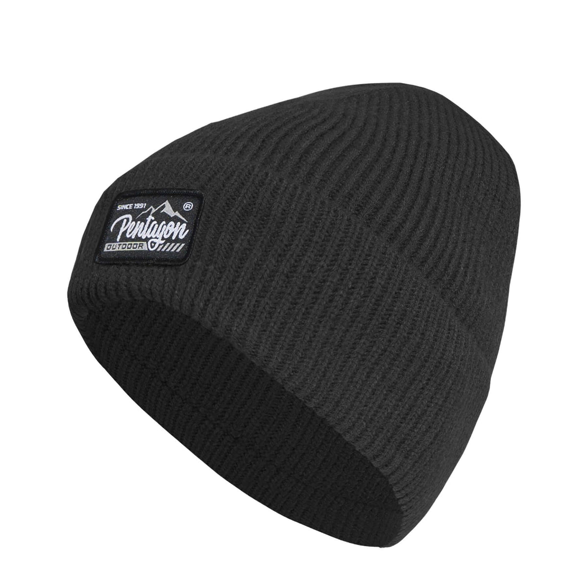 Bonnet tricoté Pentagon Polaris 100% acrylique maille souple à revers repliable