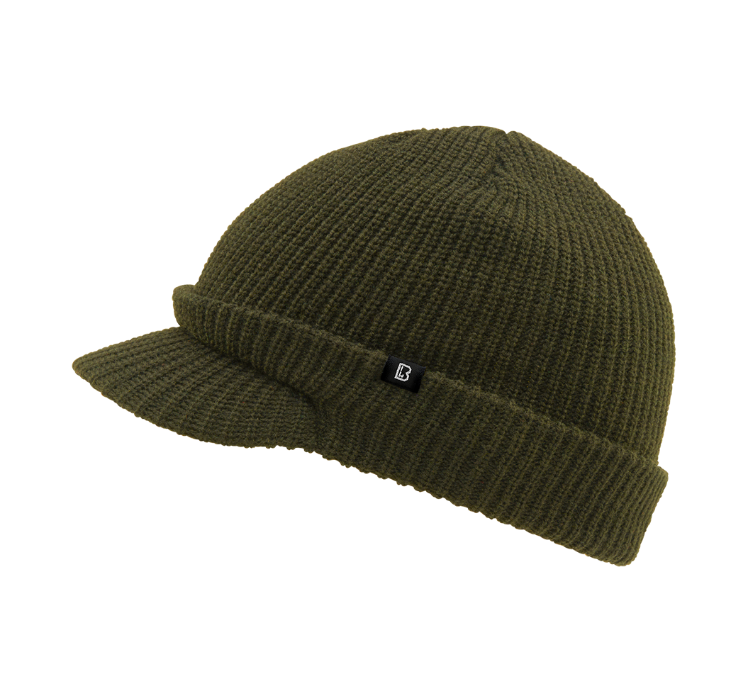 Bonnet à visière Brandit Shield en maille épaisse double épaisseur visière 5,5 cm