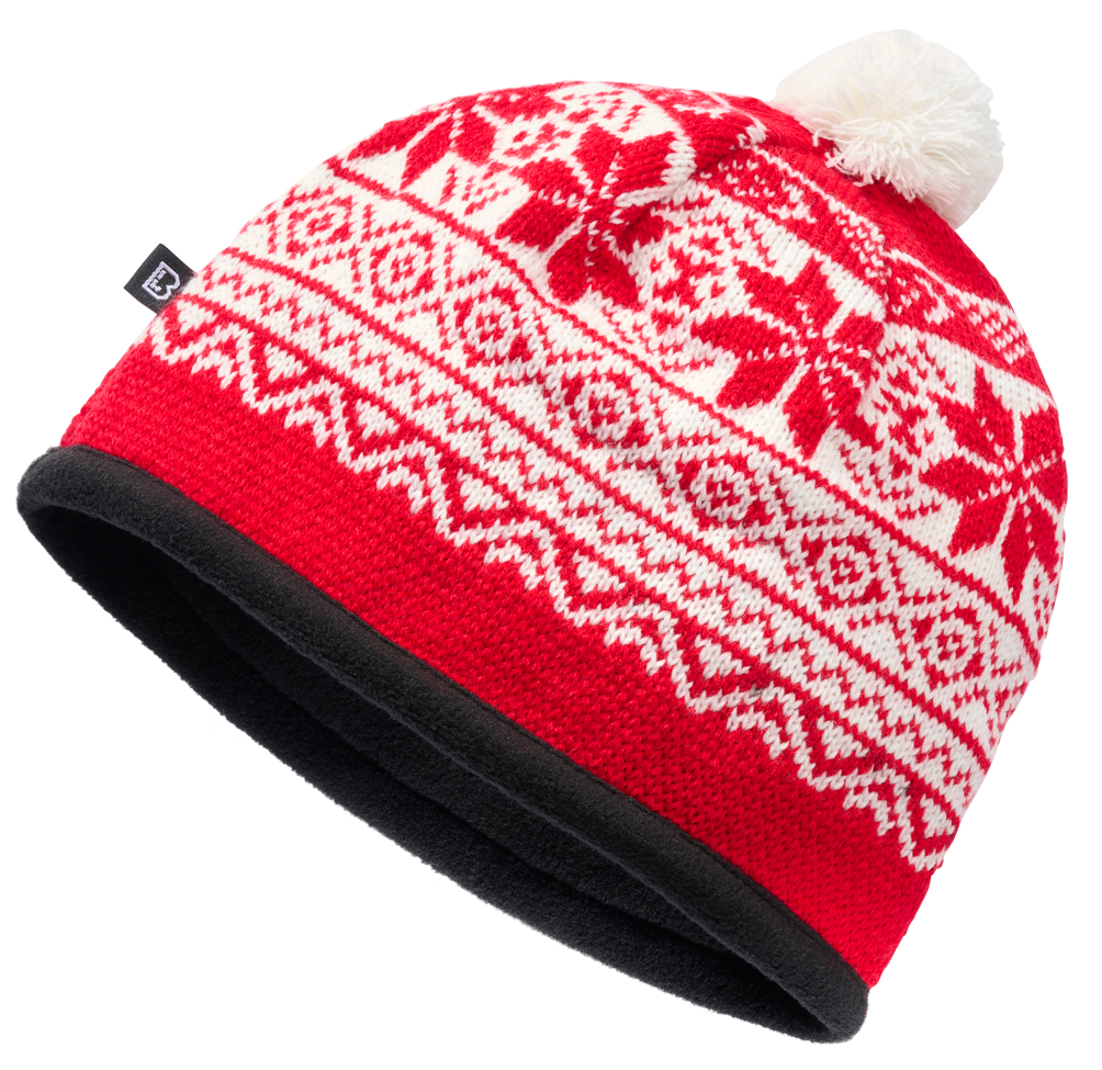 Bonnet à pompon Brandit Snow Cap en maille polyacrylique avec insert polaire doux