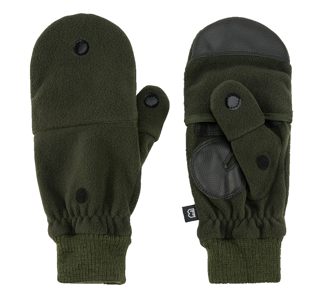 Gants polaires Brandit Trigger 2 en 1 moufle et mitaine paume et doigts renforcés