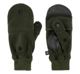Gants polaires Brandit Trigger 2 en 1 moufle et mitaine paume et doigts renforcés