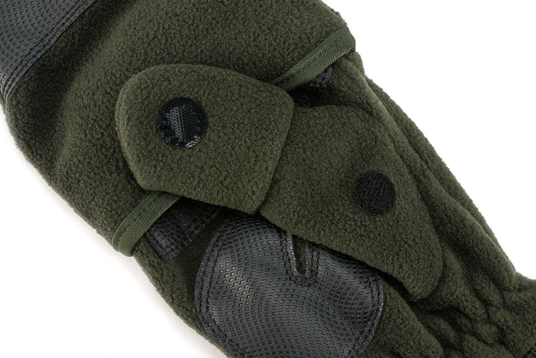 Gants polaires Brandit Trigger 2 en 1 moufle et mitaine paume et doigts renforcés