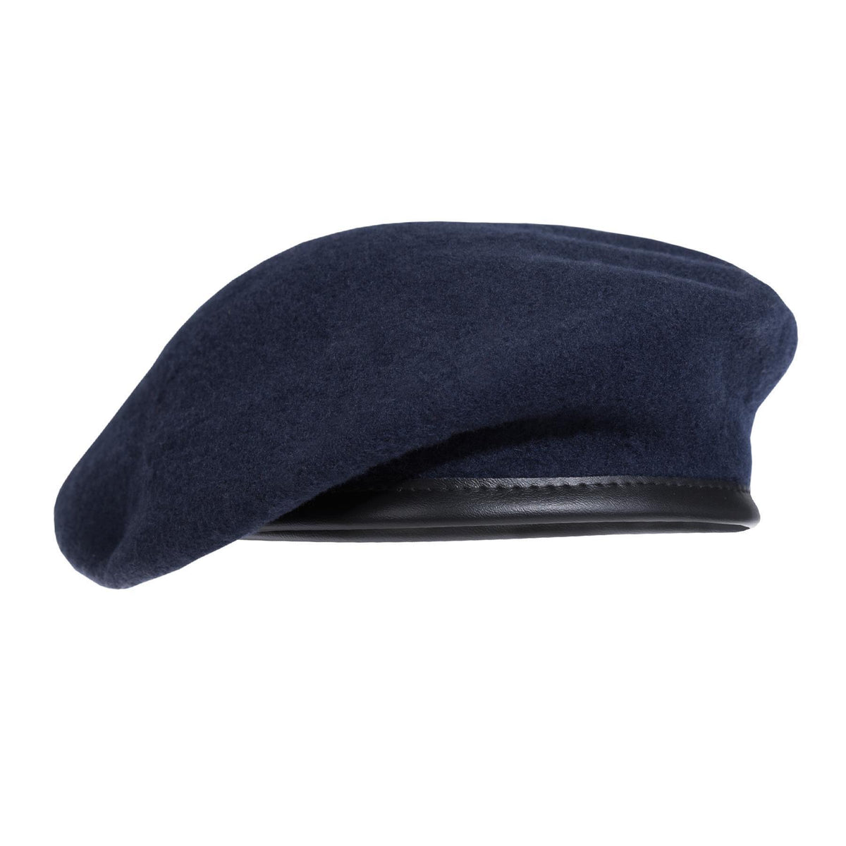 Béret type français Tac Maven laine d'Australie 62's doublure coton passepoil cuir