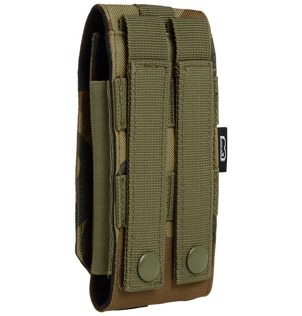 Pochette téléphone Brandit MOLLE grand format doublure souple passages de câble