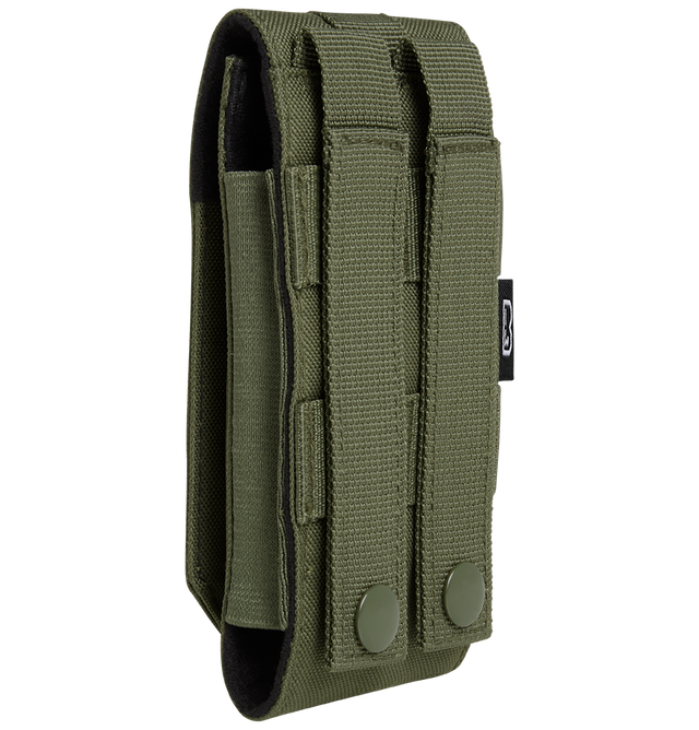 Pochette téléphone Brandit MOLLE grand format doublure souple passages de câble