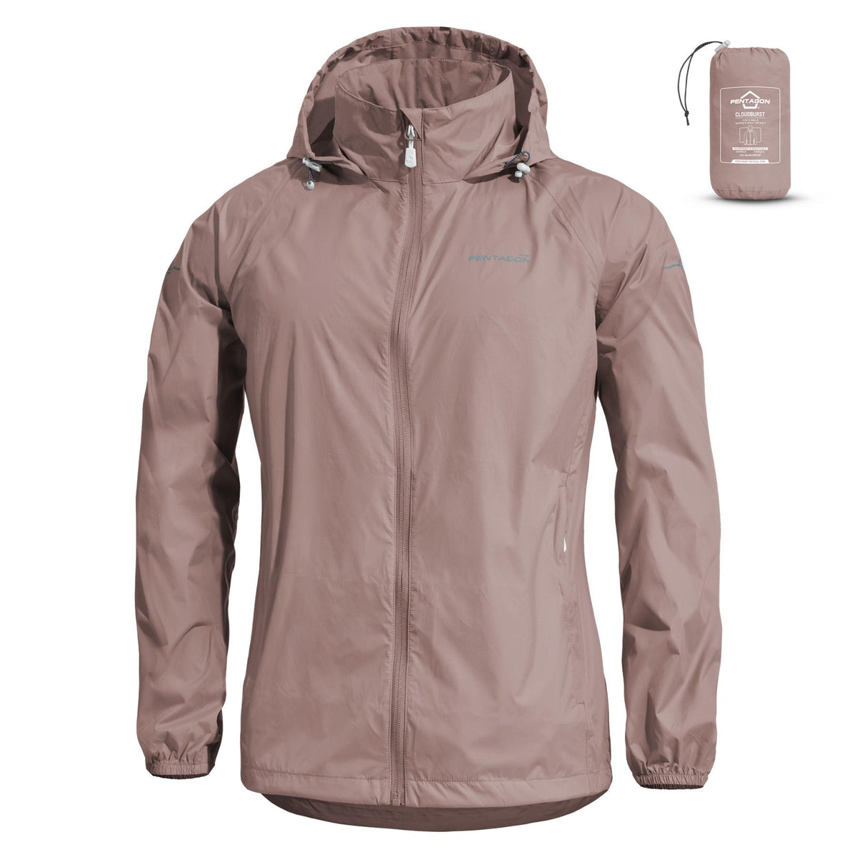 Veste de pluie femme Pentagon Cloudburst compactable coutures soudées capuche