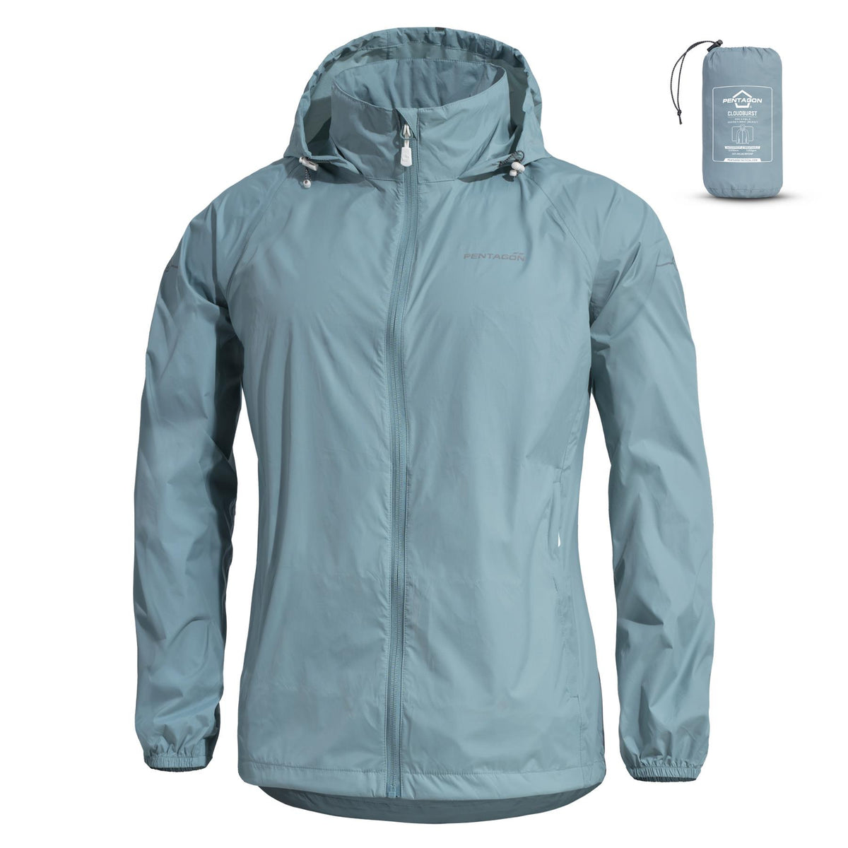 Veste de pluie femme Pentagon Cloudburst compactable coutures soudées capuche