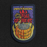 Patch moral Pentagon Full of Treats tissé polyester dos auto-agrippant 67 x 105 mm
