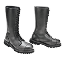 Bottes Brandit Phantom 20 œillets cuir tige très haute coque d'acier semelle vissée
