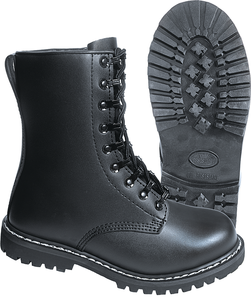 Rangers Brandit Para Boots cuir 9 œillets coque d'acier semelle antihuile tige montante