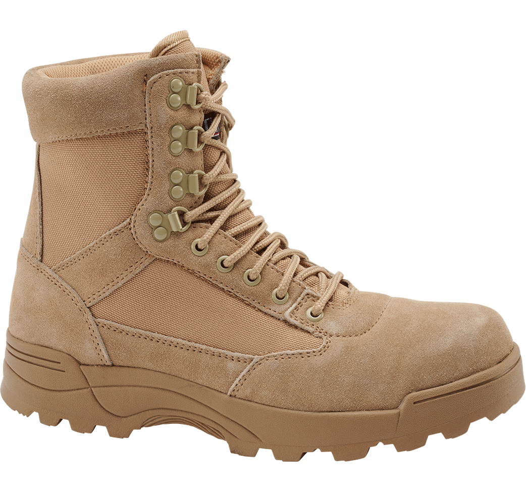 Chaussures tactiques Brandit 9 œillets cuir et nylon isolation Thinsulate tige montante