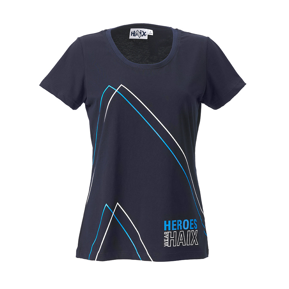 T-shirt Haix Shirt Flame coupe féminine 100 % coton col rond imprimé sur le devant