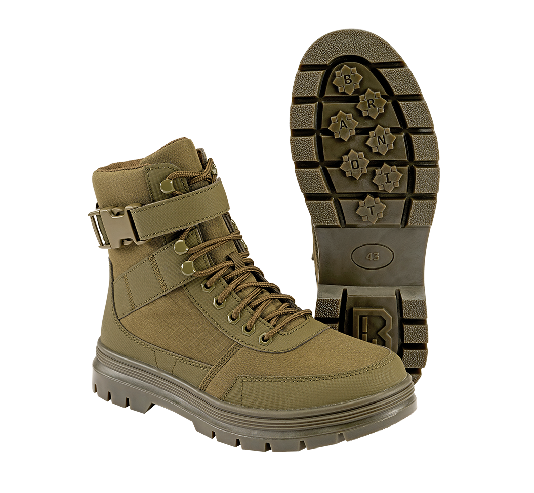 Chaussures tactiques Brandit Buckle 8 œillets microfibre ripstop boucle à clip