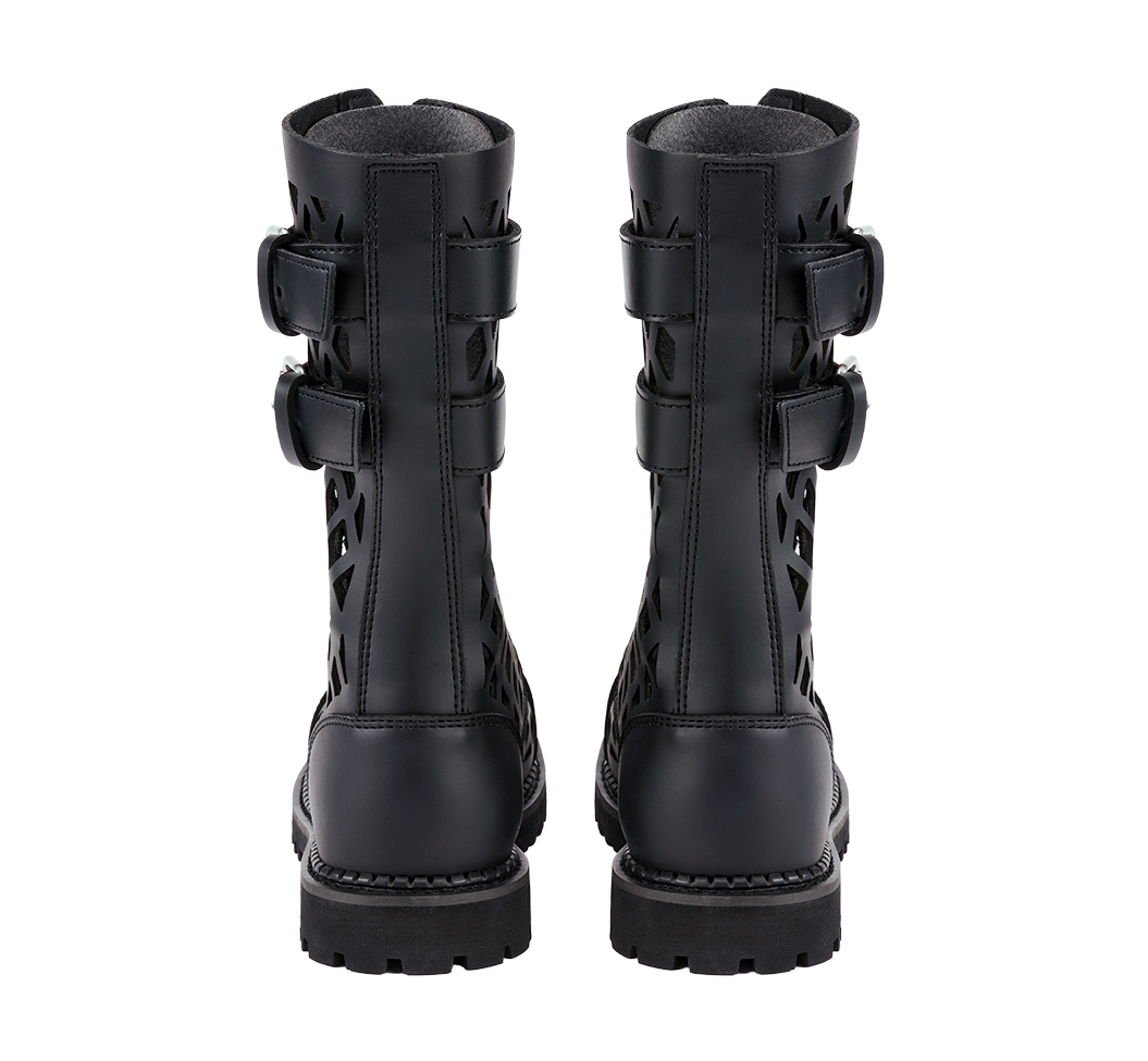 Bottes Brandit Grid Phantom cuir 14 œillets tige ajourée deux boucles coque d'acier