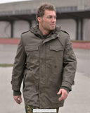 Parka Bundeswehr en satin de coton avec doublure, surplus d'occasion