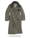 Manteau d'uniforme de troupe est-allemand en drap, surplus militaire d'occasion
