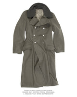 Manteau d'uniforme de troupe est-allemand en drap, surplus militaire d'occasion