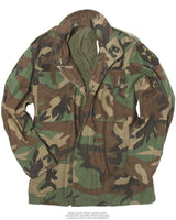 Veste de combat M65 type américain en coton-nylon doublée, surplus d'occasion