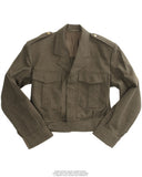Blouson court type Ike de l'armée belge en gabardine de laine, stock ancien